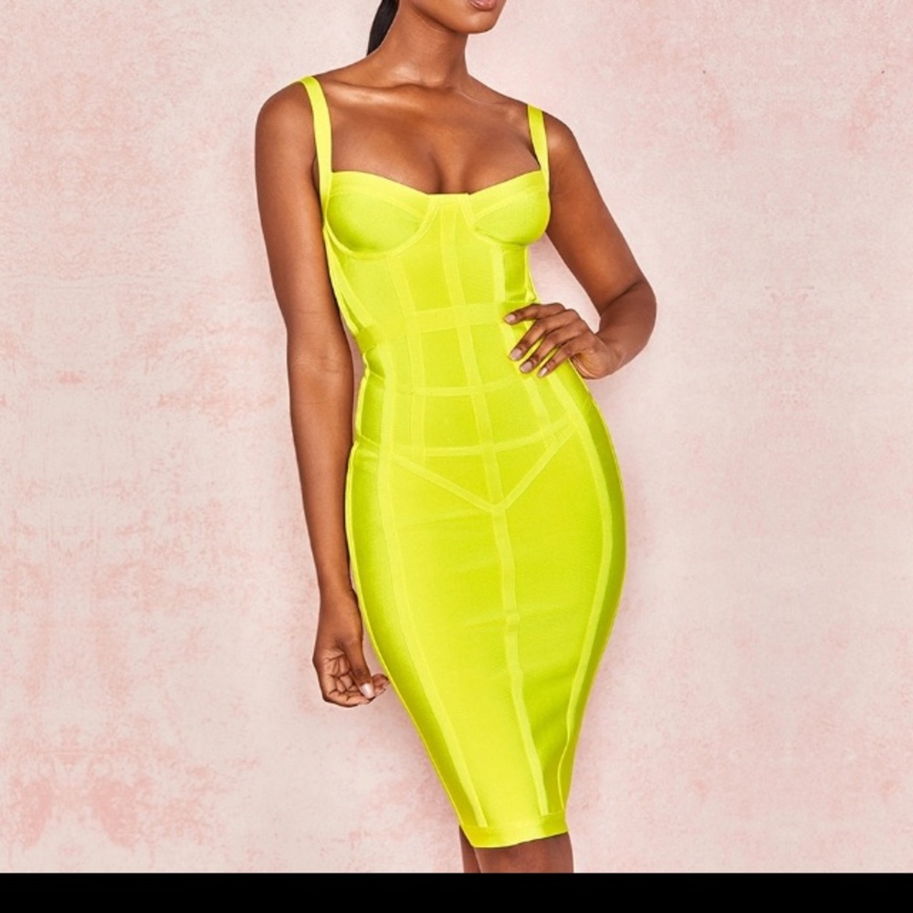Neon bandage dress